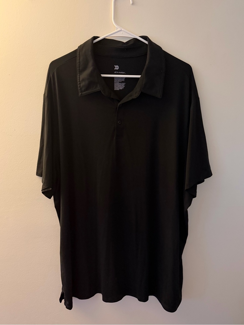 all in motion Men's Black Performance Polo